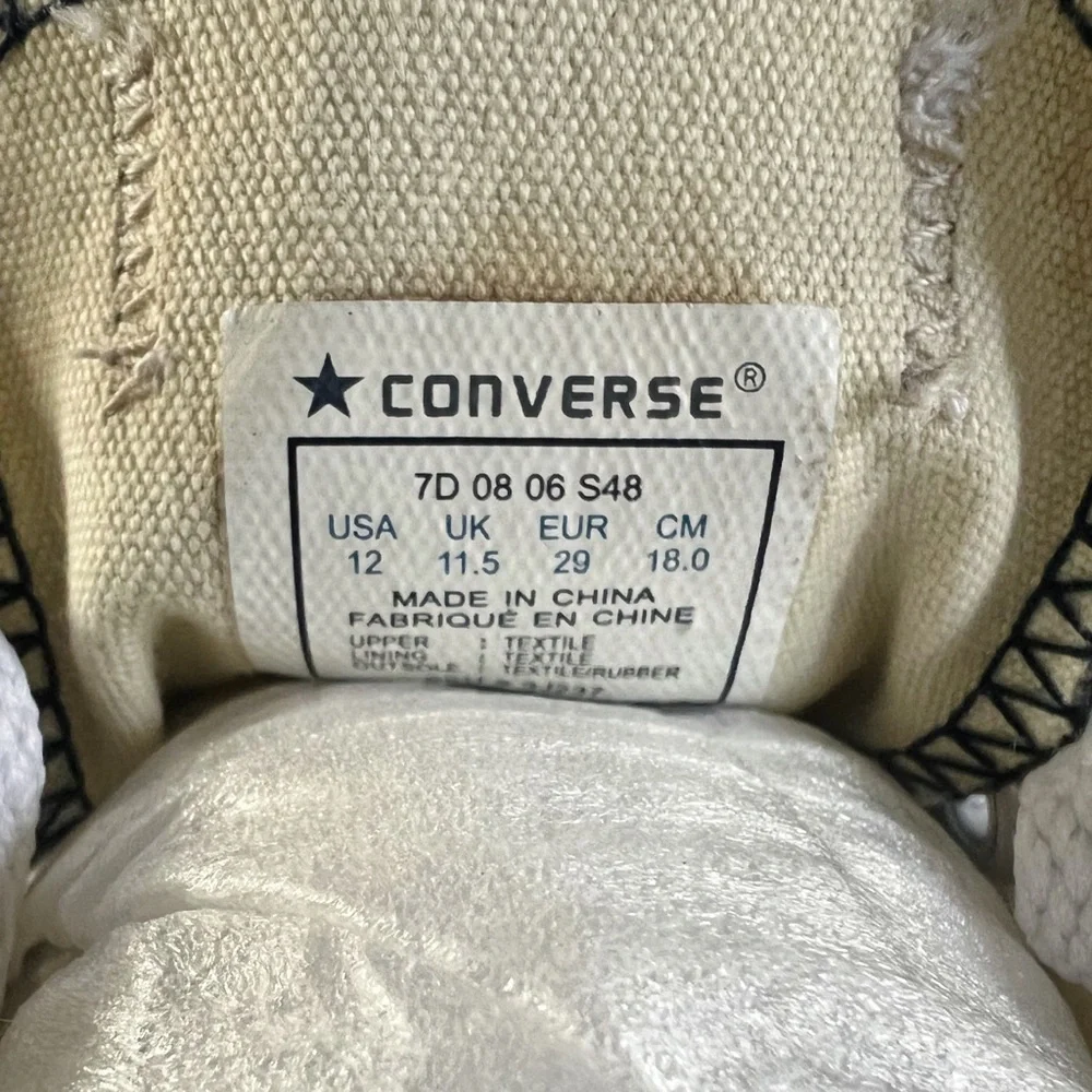 Converse Youth Low Top Navy Denim Sneaker Sz 12